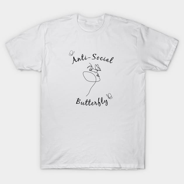 Anti-Social Butterfly T-Shirt by Kanary And Co